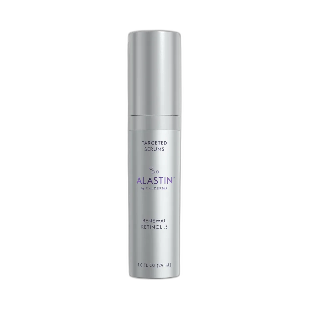 Alastin Renewal Retinol 0.5 serum in an opaque airless pump bottle with clinical branding
