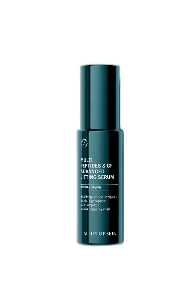 Allies of Skin Multi Peptides & GF Advanced Lifting Serum 30ml frosted glass bottle