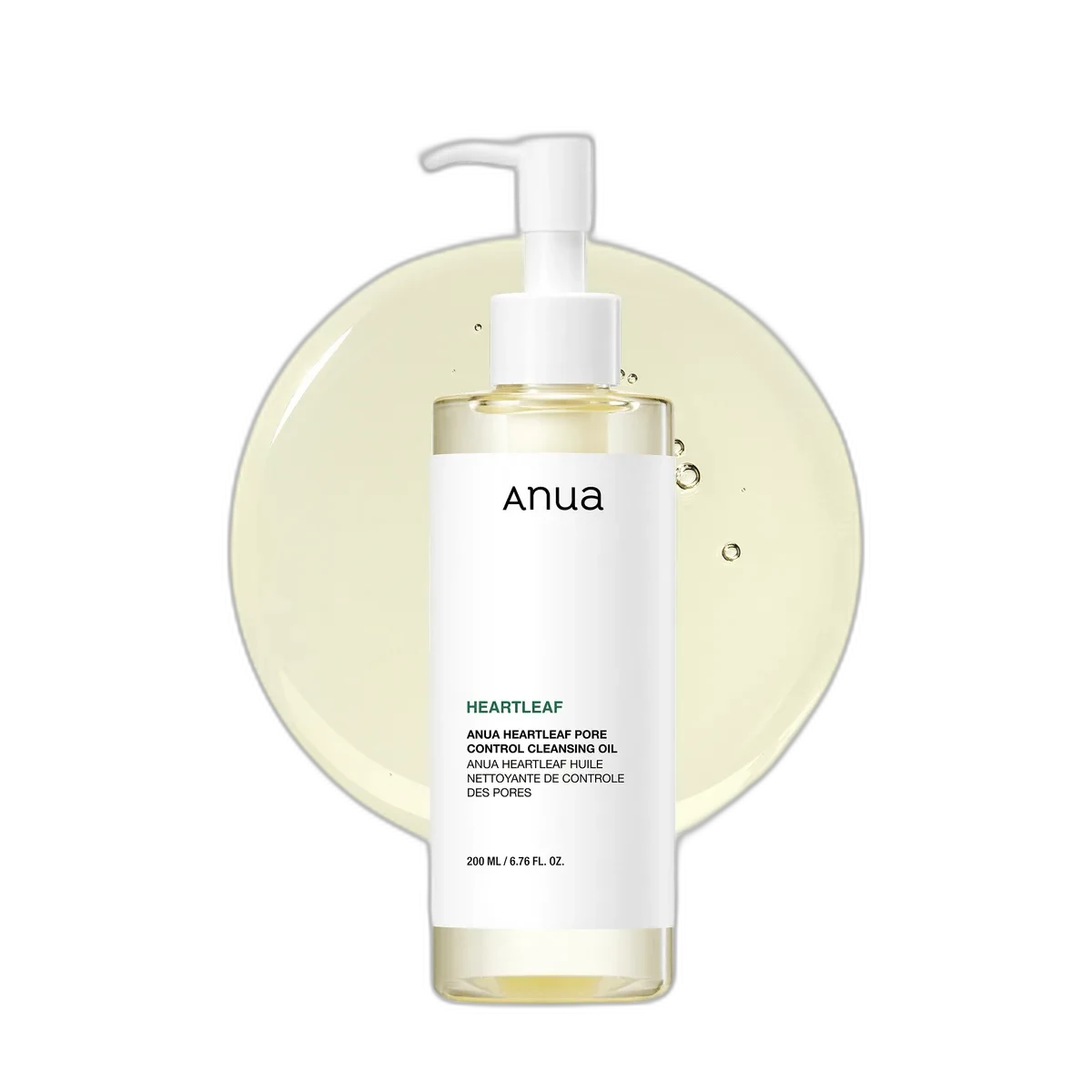 Anua Heartleaf Pore Control Cleansing Oil 200ml green pump bottle