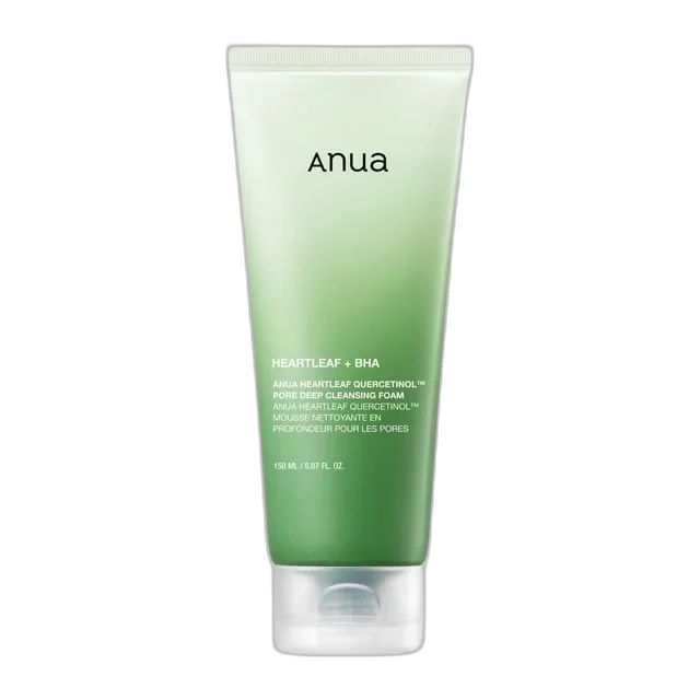 Anua Heartleaf Quercetinol Pore Deep Cleansing Foam in a squeeze tube