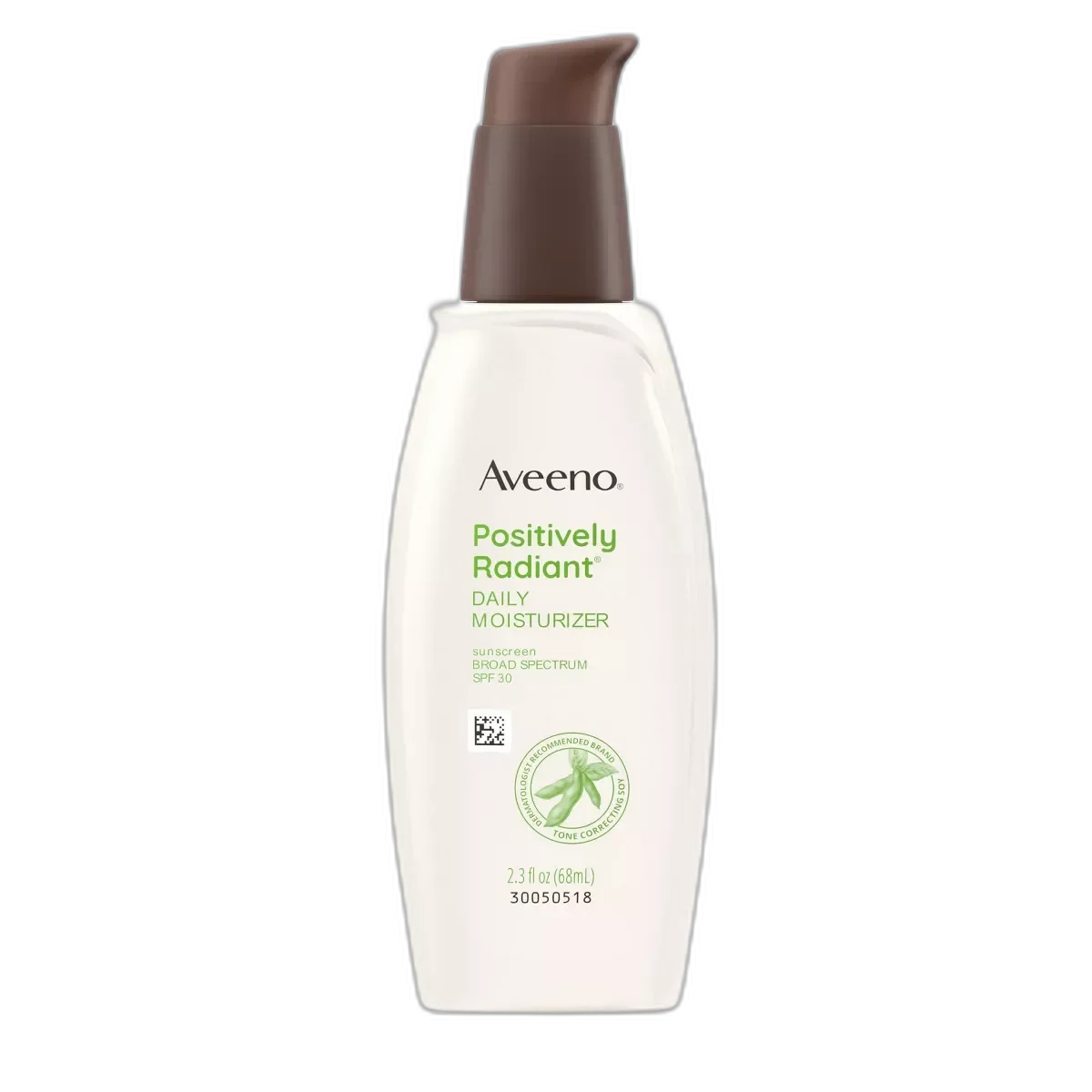 Aveeno Positively Radiant Daily Moisturizer SPF 30 tube with soy extract for brightening and