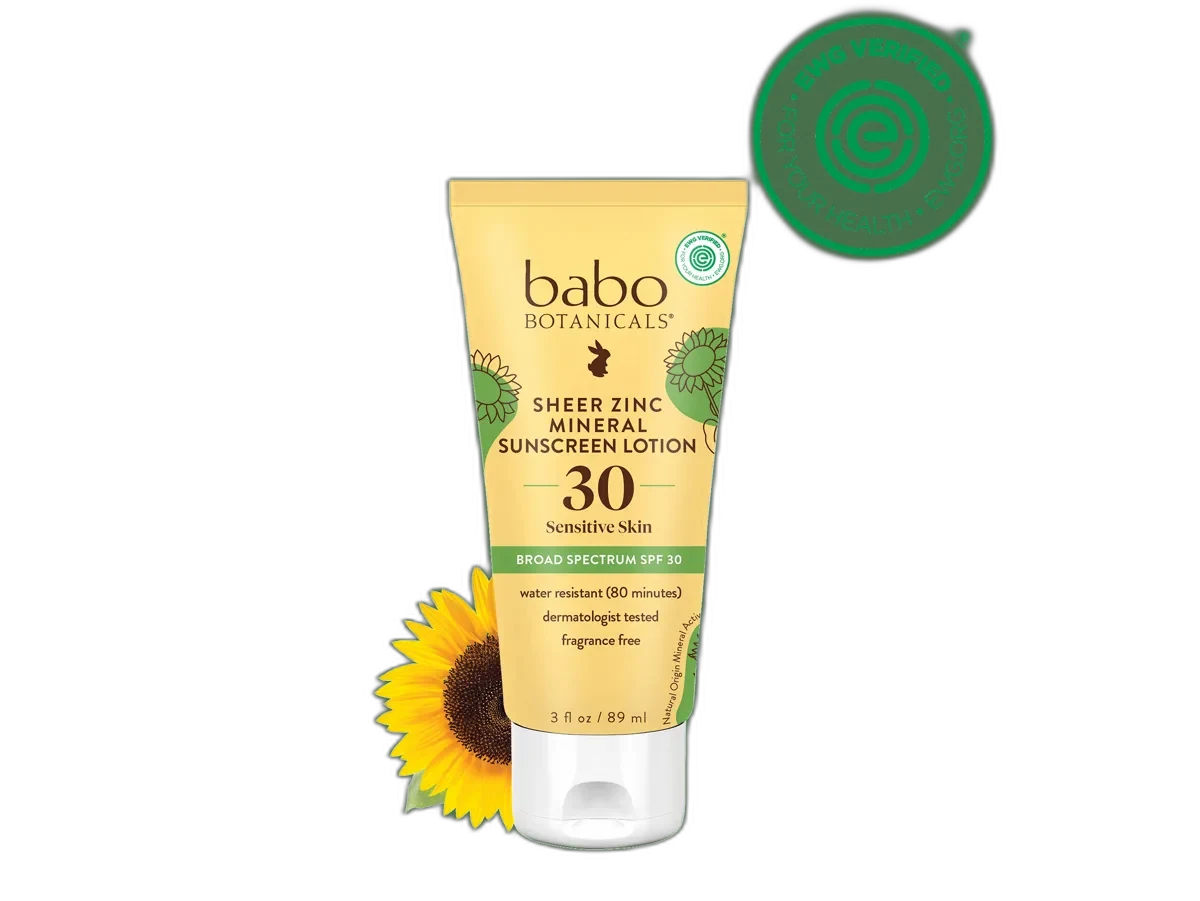 Babo Botanicals Clear Zinc Sunscreen SPF 30 3oz squeeze tube