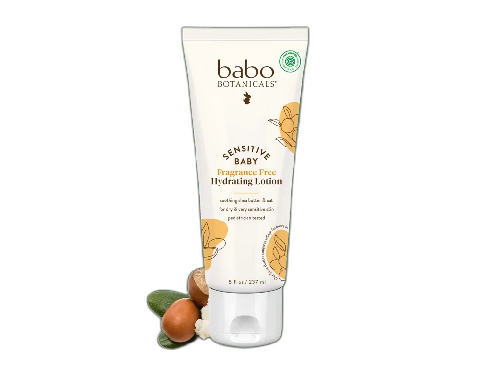 Babo Botanicals Sensitive Baby Fragrance Free Daily Hydra Lotion 8oz pump bottle
