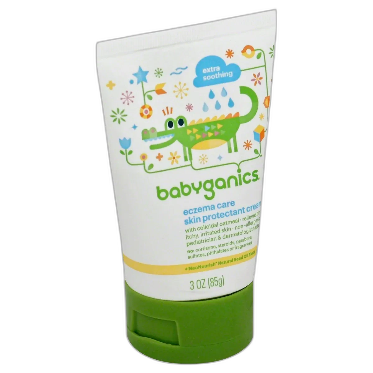 Babyganics Eczema Care Skin Protectant Cream tube with colloidal oatmeal for baby eczema relief