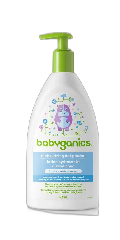 Babyganics Moisturizing Daily Lotion fragrance-free pump bottle for baby skincare