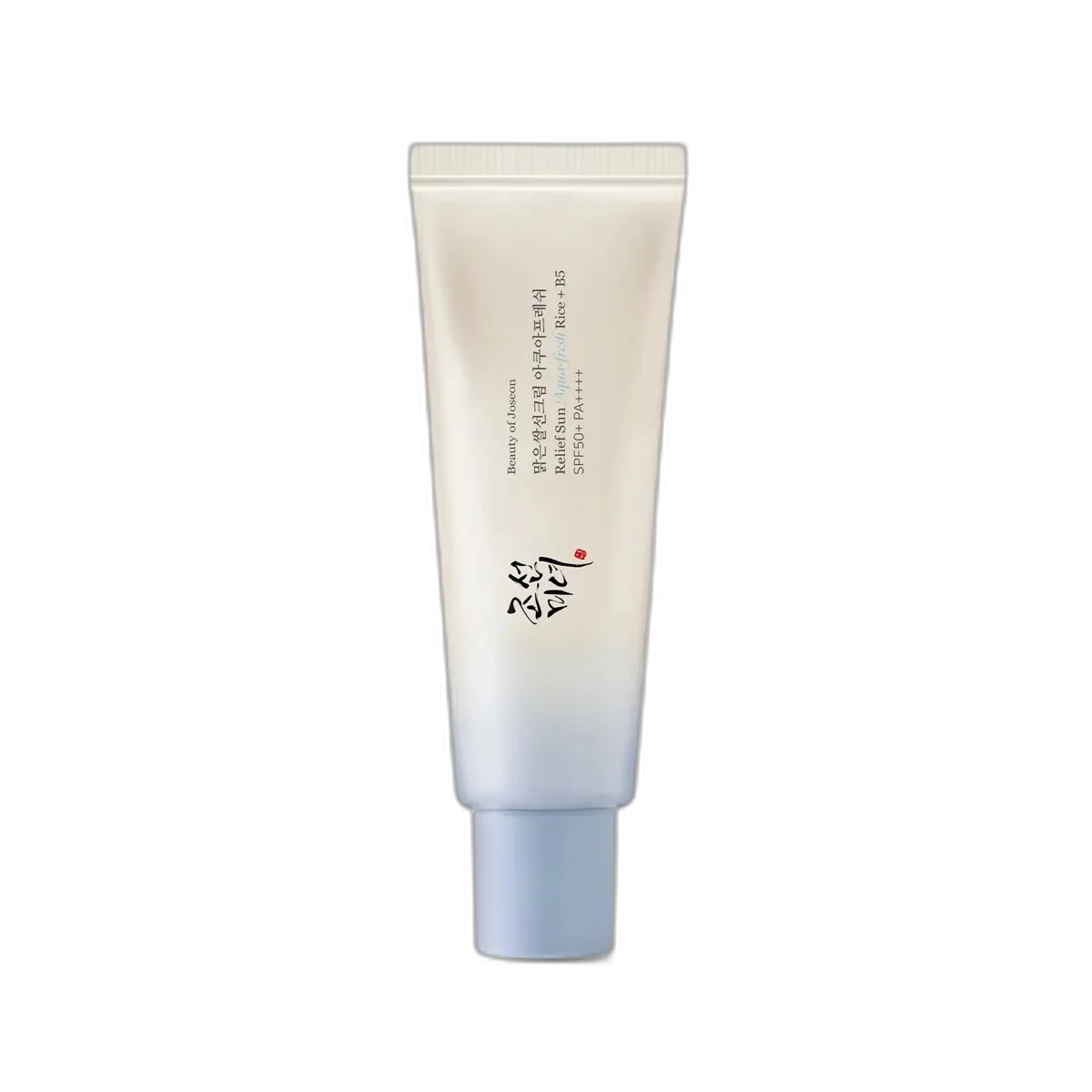 Beauty of Joseon Relief Sun Aqua-Fresh Rice + B5 SPF 50+ sunscreen tube