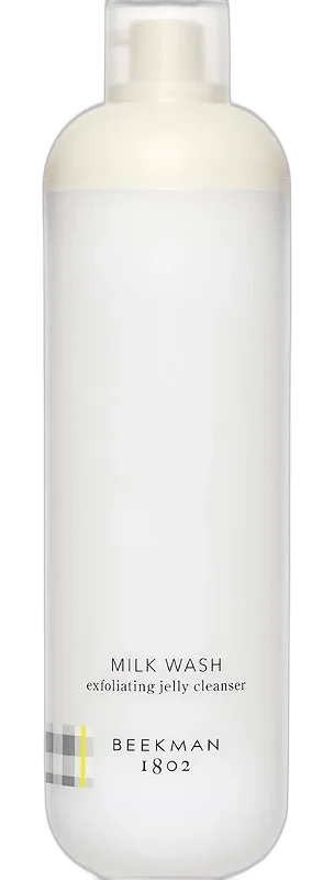 Beekman 1802 Milk Wash Exfoliating Jelly Cleanser in frosted plastic tube