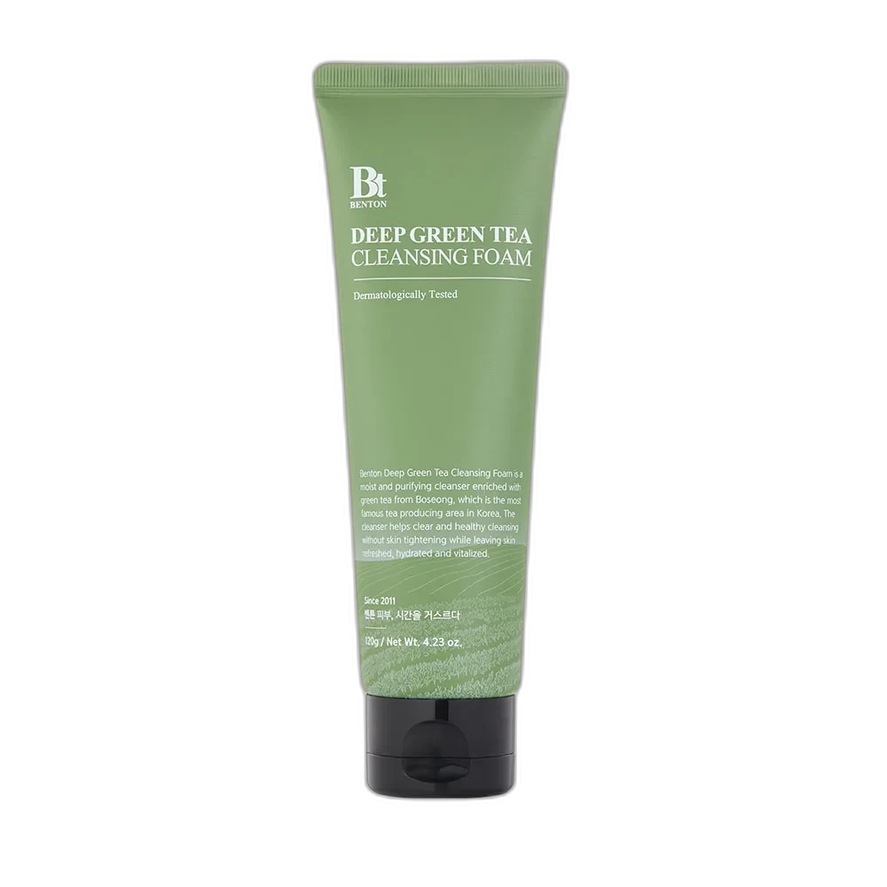 Benton Deep Green Tea Cleansing Foam 120g tube