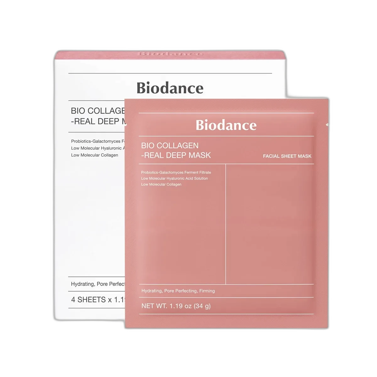 Biodance Bio-Collagen Real Deep Mask overnight hydrogel sheet mask 4-pack