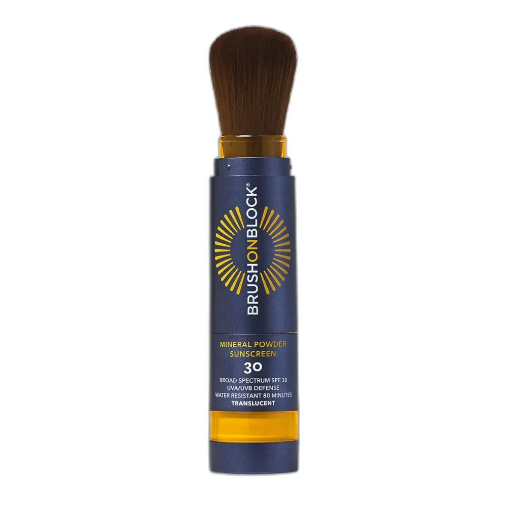 Brush On Block Mineral Sunscreen Powder SPF 30 brush applicator