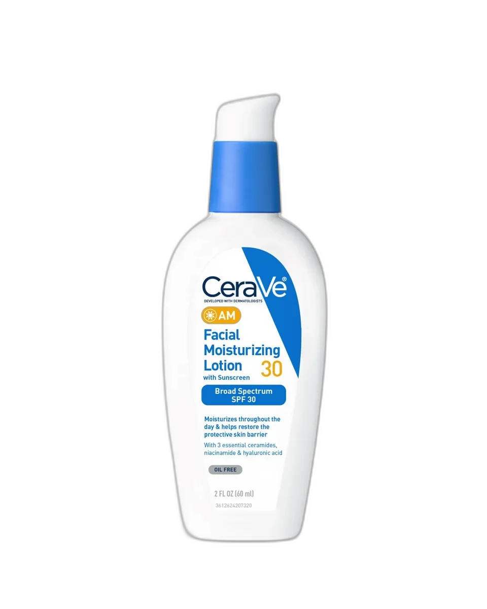 CeraVe AM Facial Moisturizing Lotion SPF 30 3 fl oz tube with pump dispenser