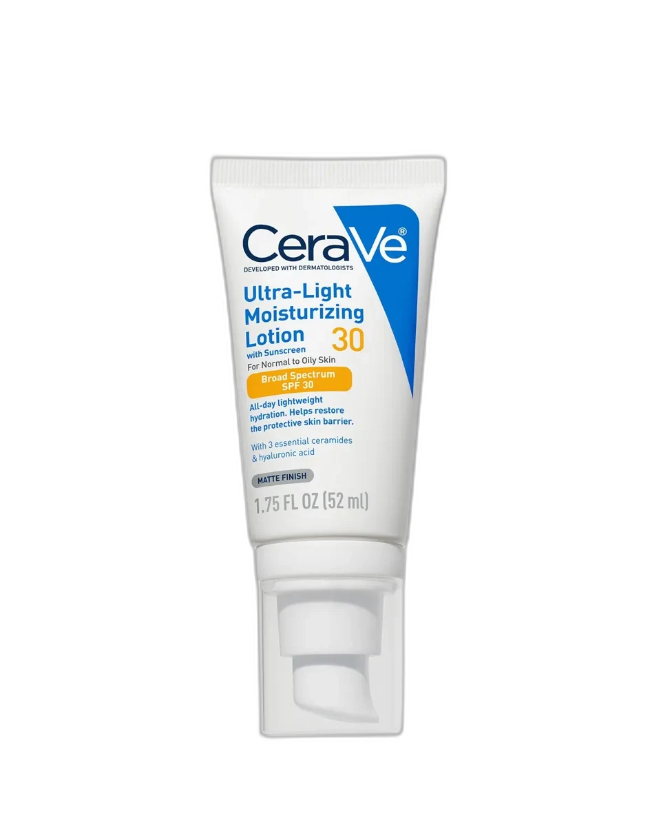 CeraVe Ultra-Light Moisturizing Lotion SPF 30 tube with blue and white branding