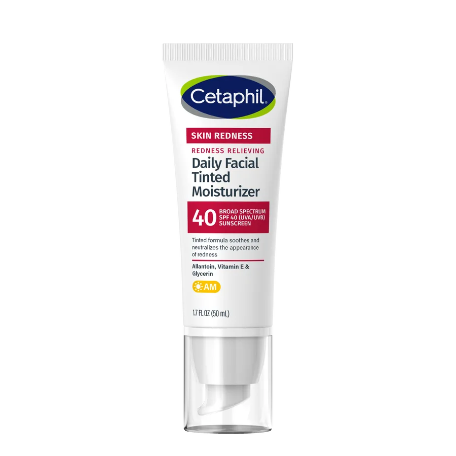 Cetaphil Redness Relieving Daily Facial Moisturizer SPF 20 in a small white tube with
