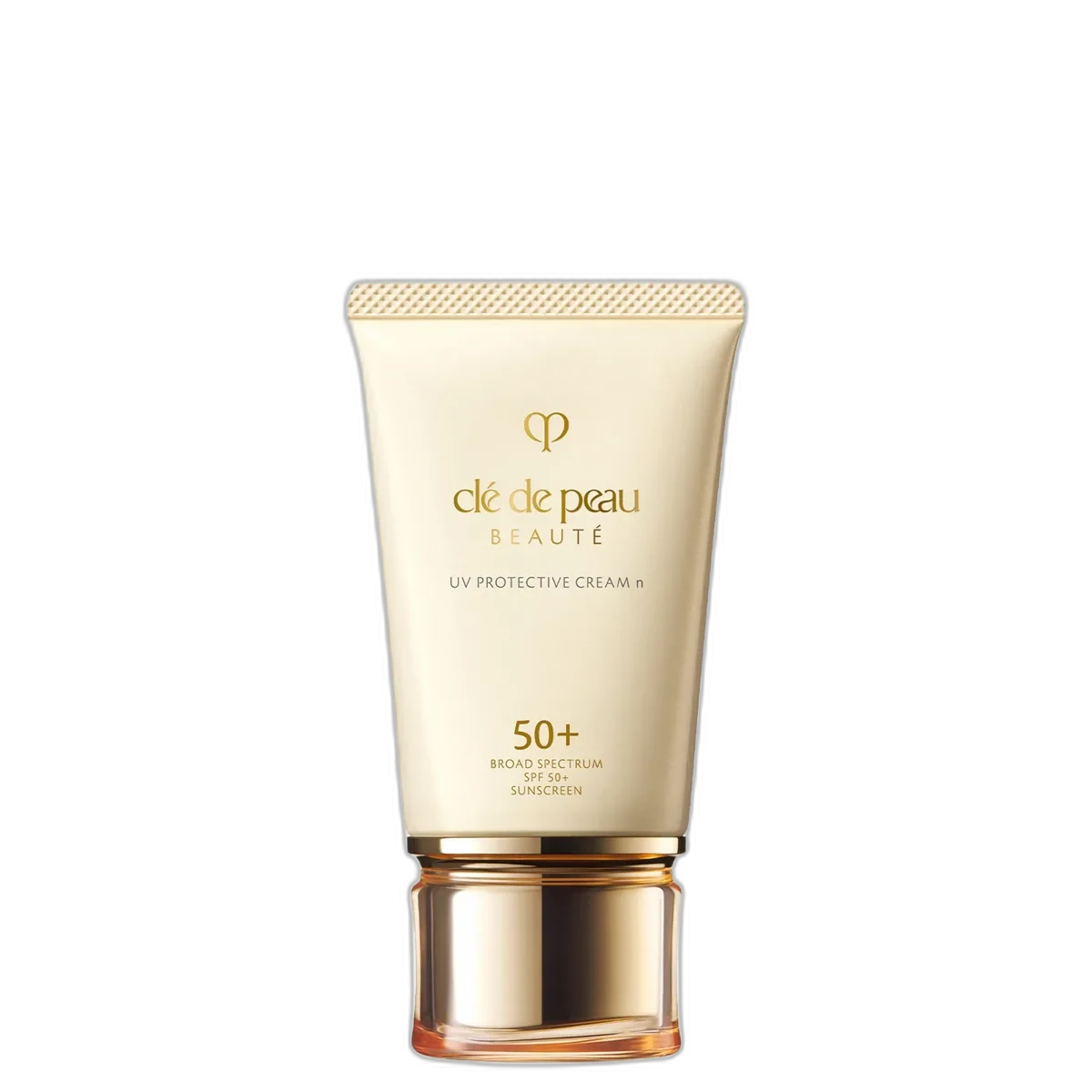 Clé de Peau Beauté UV Protective Cream SPF 50+ in elegant squeeze tube with gold accents