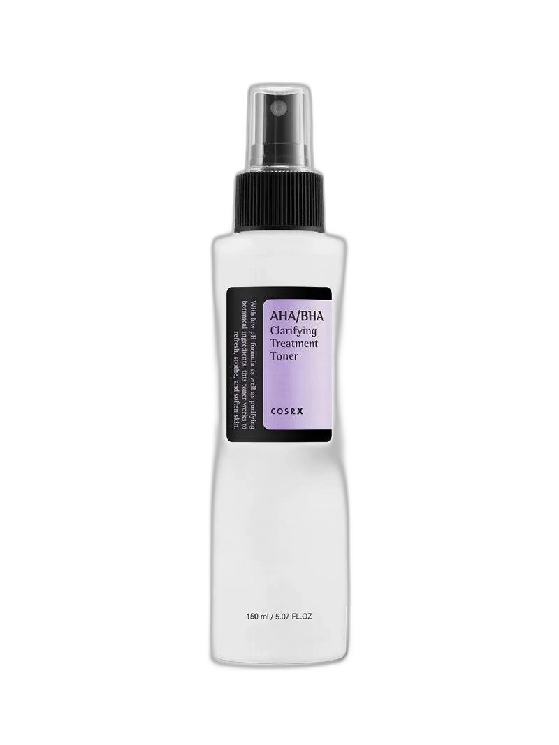 COSRX AHA/BHA Clarifying Treatment Toner 150 mL translucent white spray bottle