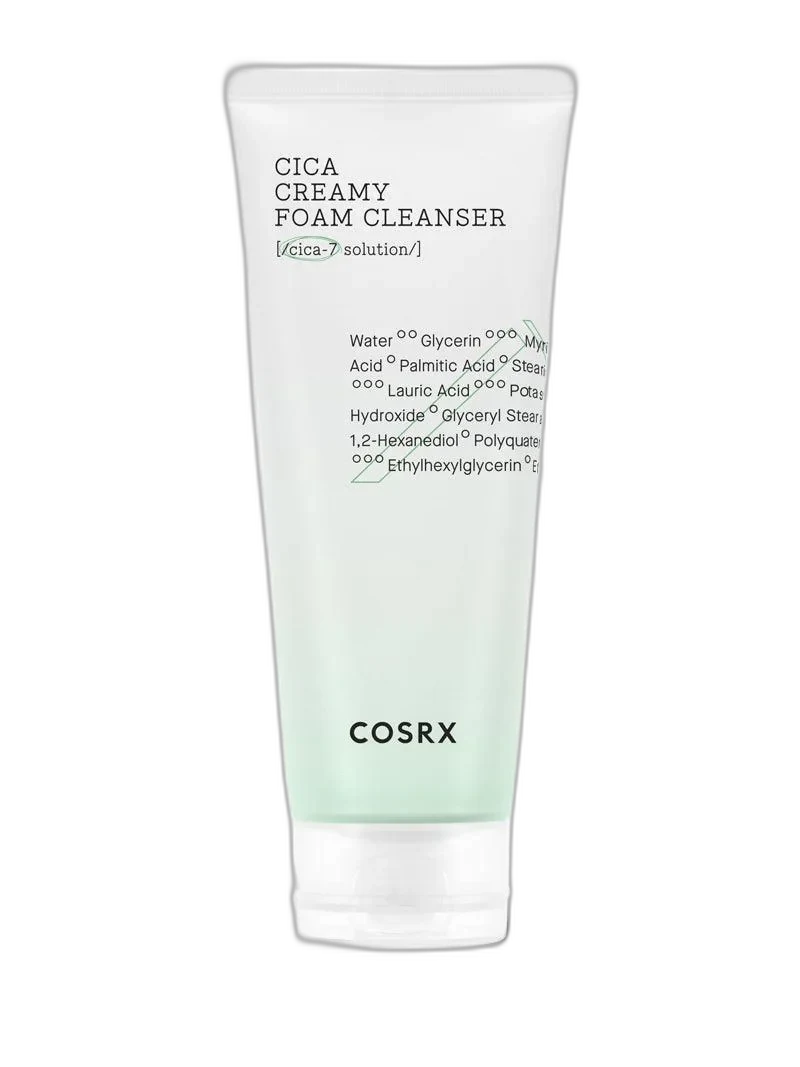 COSRX Pure Fit Cica Creamy Foam Cleanser white squeeze tube containing 150ml of centella