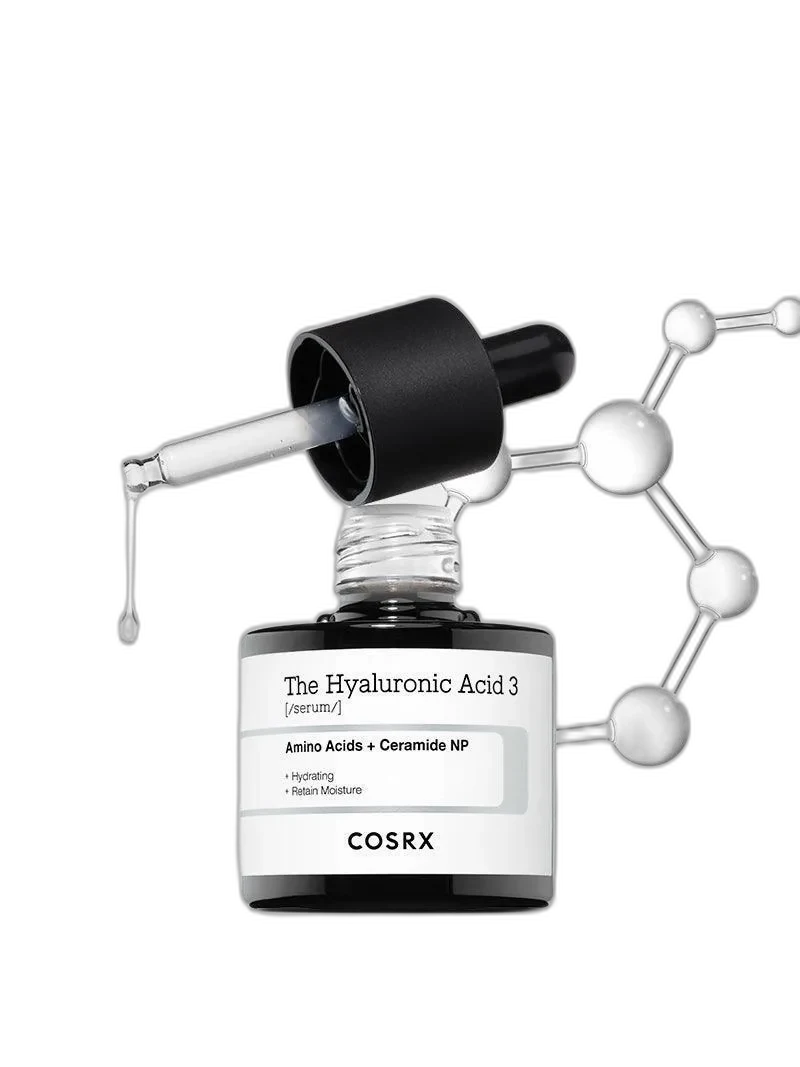 COSRX The Hyaluronic Acid 3 Serum 20ml amber glass bottle with dropper