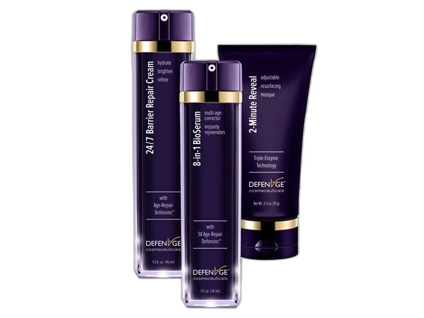 DefenAge Clinical Power Trio set of three products in box