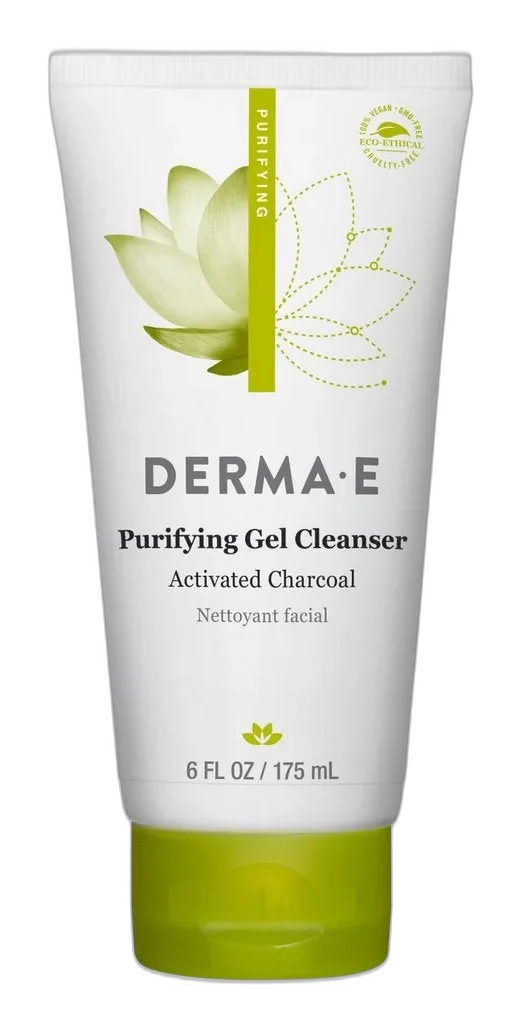 Derma E Purifying Gel Cleanser with charcoal 6 fl oz tube