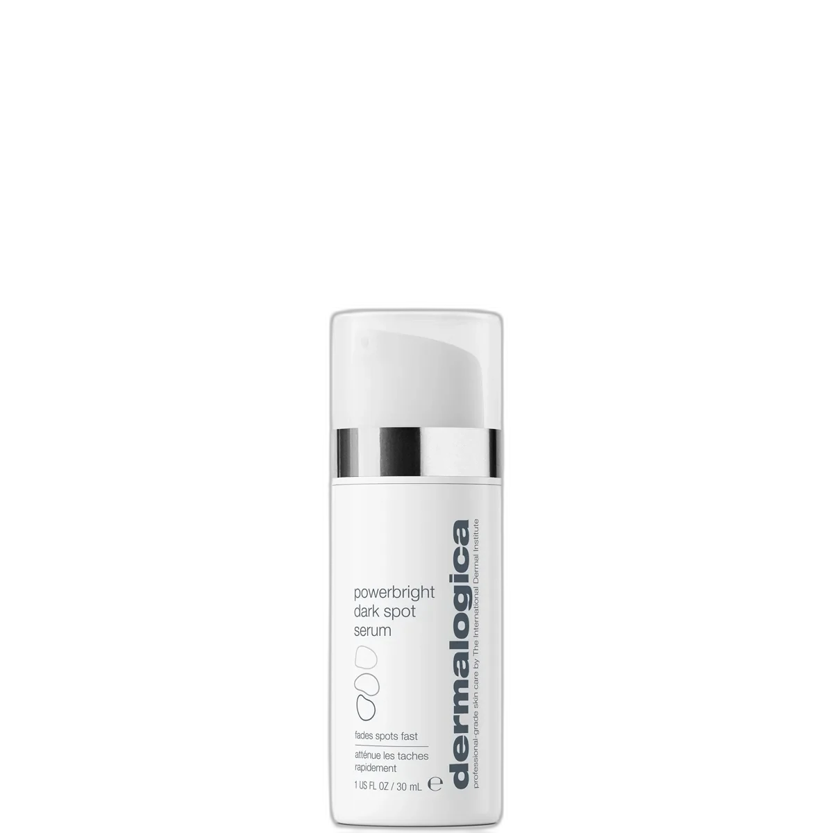 Dermalogica PowerBright Dark Spot Serum in opaque airless pump bottle