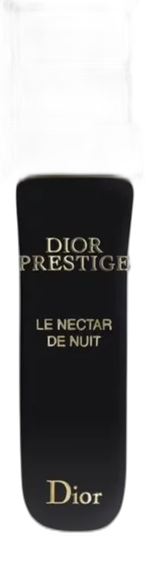 Dior Prestige Le Nectar De Nuit luxury night serum in an elegant glass jar with gold accents