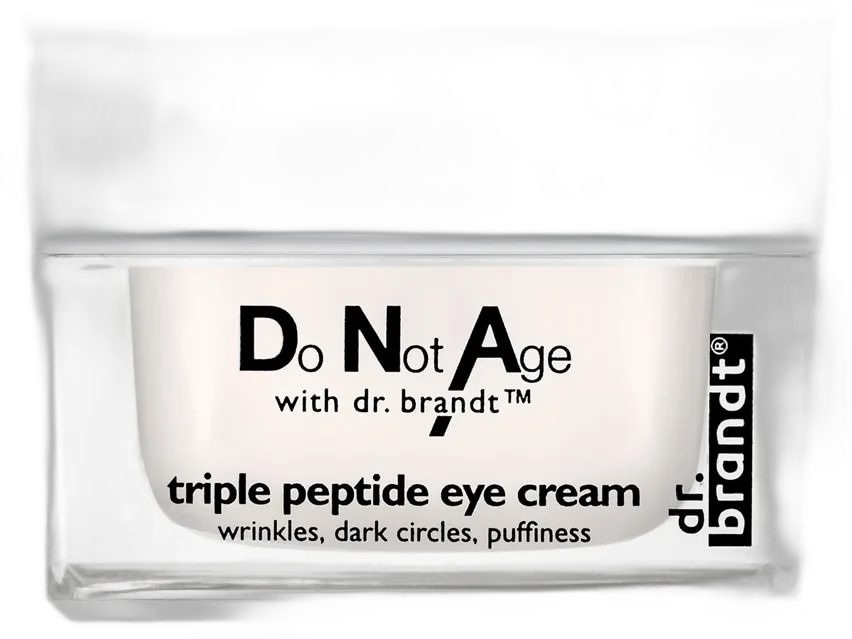 Dr. Brandt Do Not Age Triple Peptide Eye Cream 0.5 oz frosted glass jar