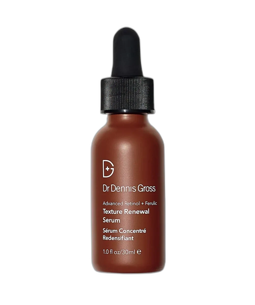 Dr. Dennis Gross Advanced Retinol + Ferulic Texture Renewal Serum 1 oz amber dropper bottle
