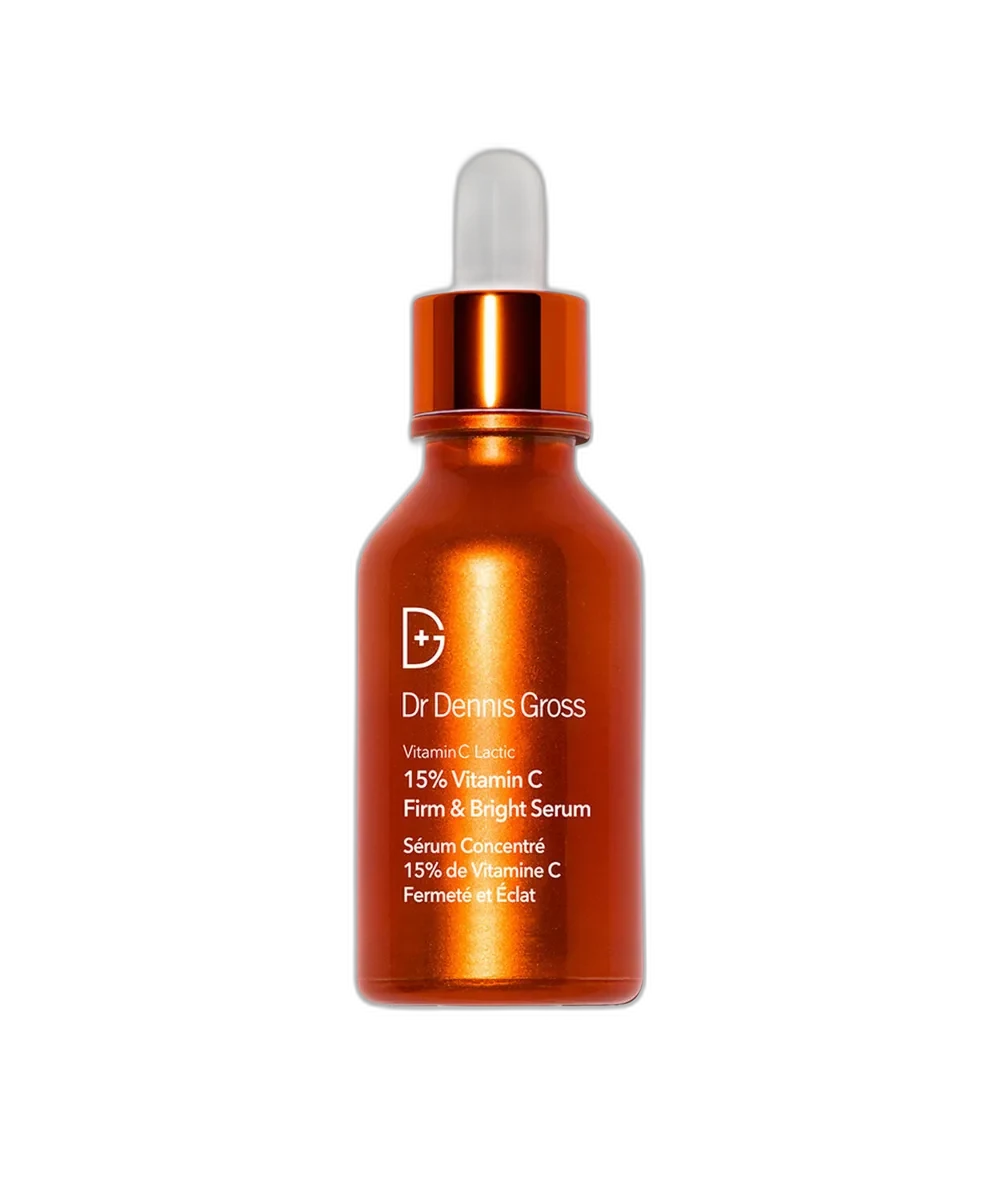Dr. Dennis Gross Vitamin C Lactic 15% Firm & Bright Serum 1 oz amber dropper bottle