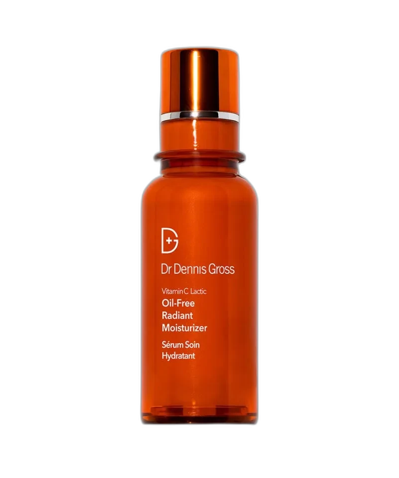 Dr Dennis Gross Skincare Vitamin C Lactic Oil-Free Radiant Moisturizer 1.7 oz frosted glass jar