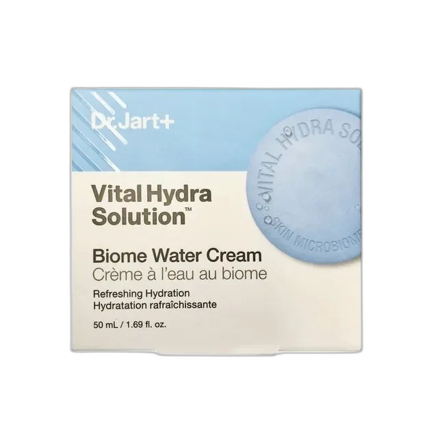 Dr. Jart+ Vital Hydra Solution Biome Water Cream 50mL jar with pale blue-green gel-cream