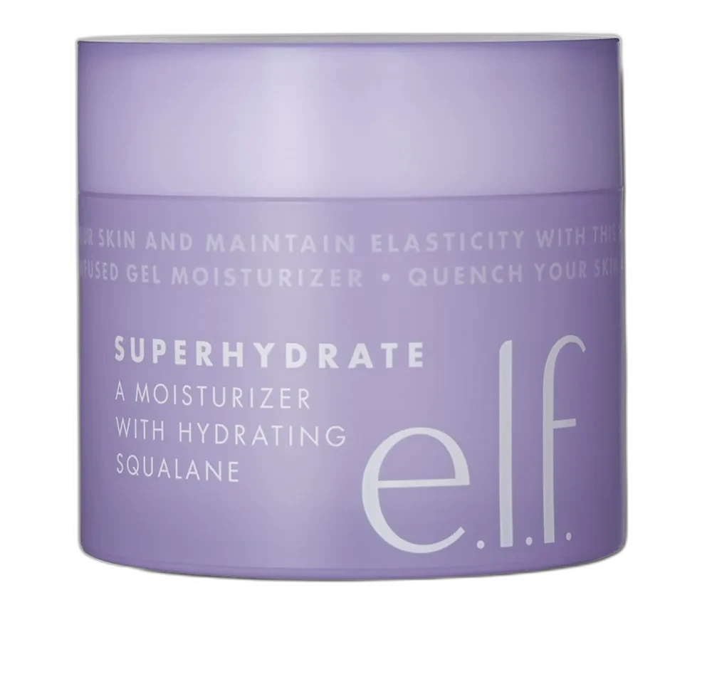 e.l.f. Skin SuperHydrate Moisturizer clear gel in a plastic jar