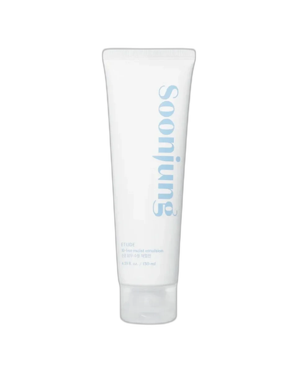 Etude SoonJung 10-Free Moist Emulsion white pump bottle