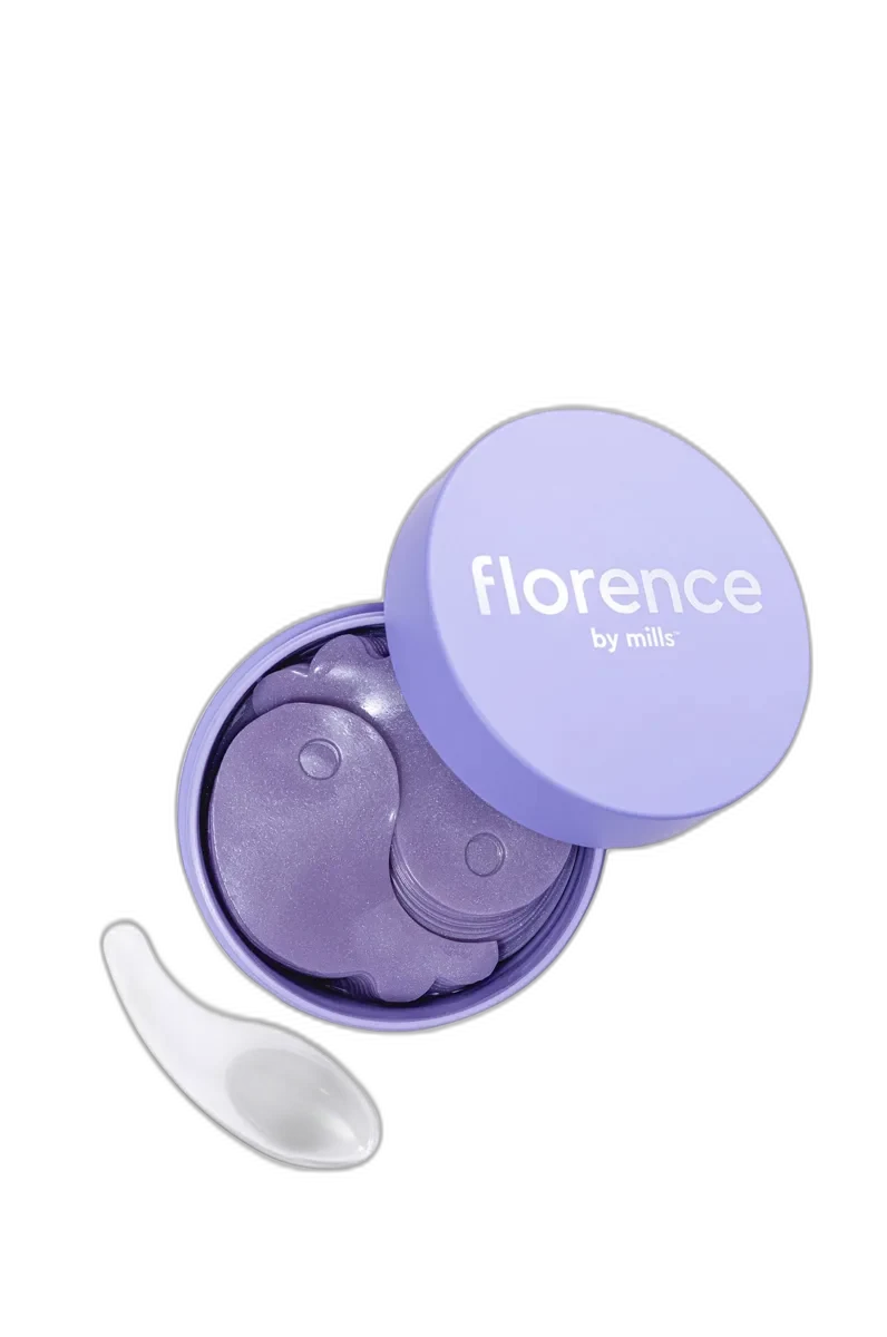 Florence by Mills Swimming Under the Eyes whale-shaped brightening gel pads in jar