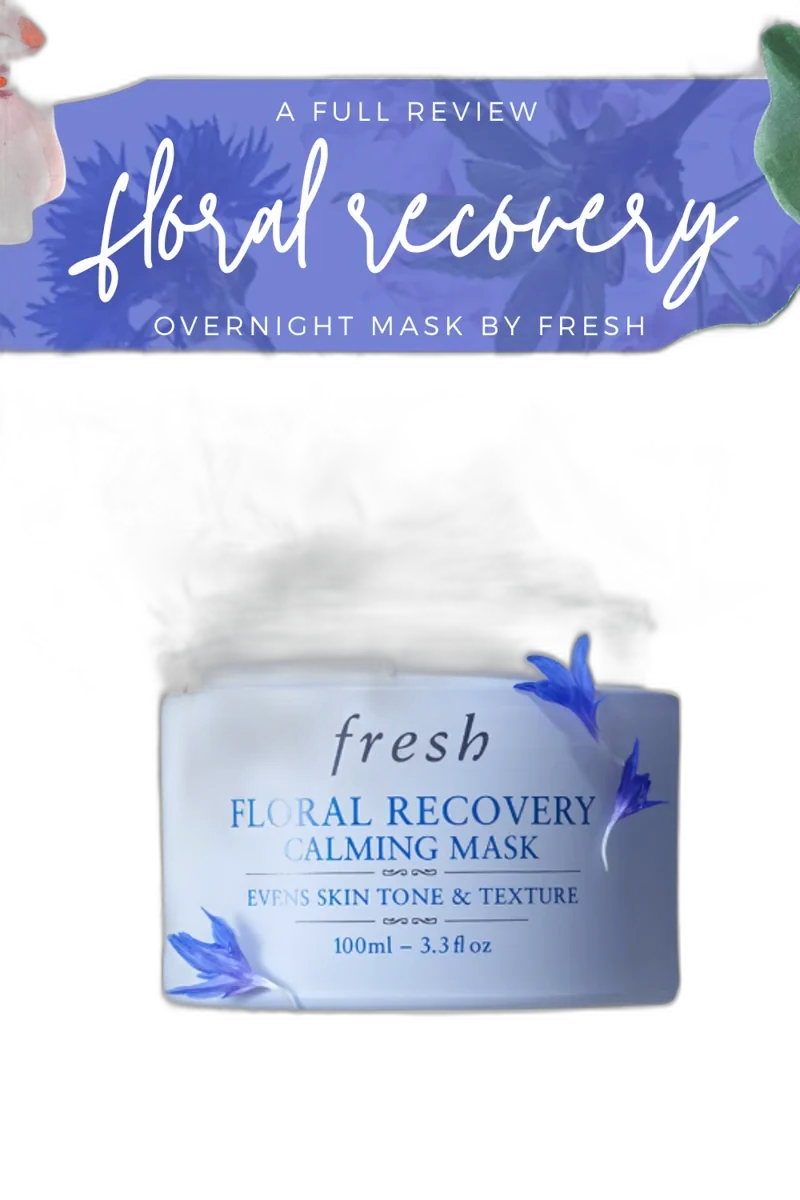 Fresh Floral Recovery Calming Mask in a frosted glass jar with pink-hued lid