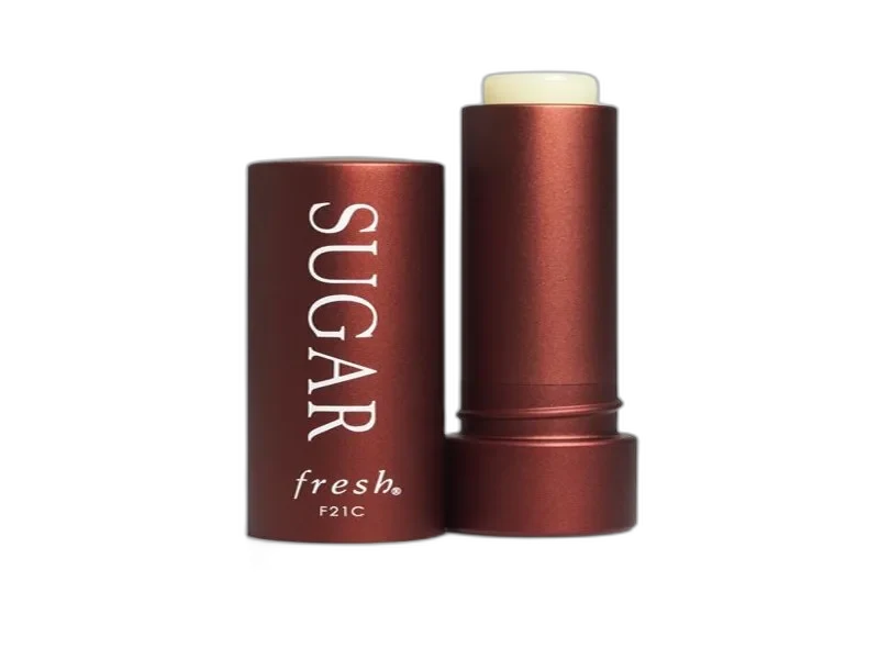 Fresh Sugar Lip Balm Sunscreen SPF 15 in a clear twist-up tube