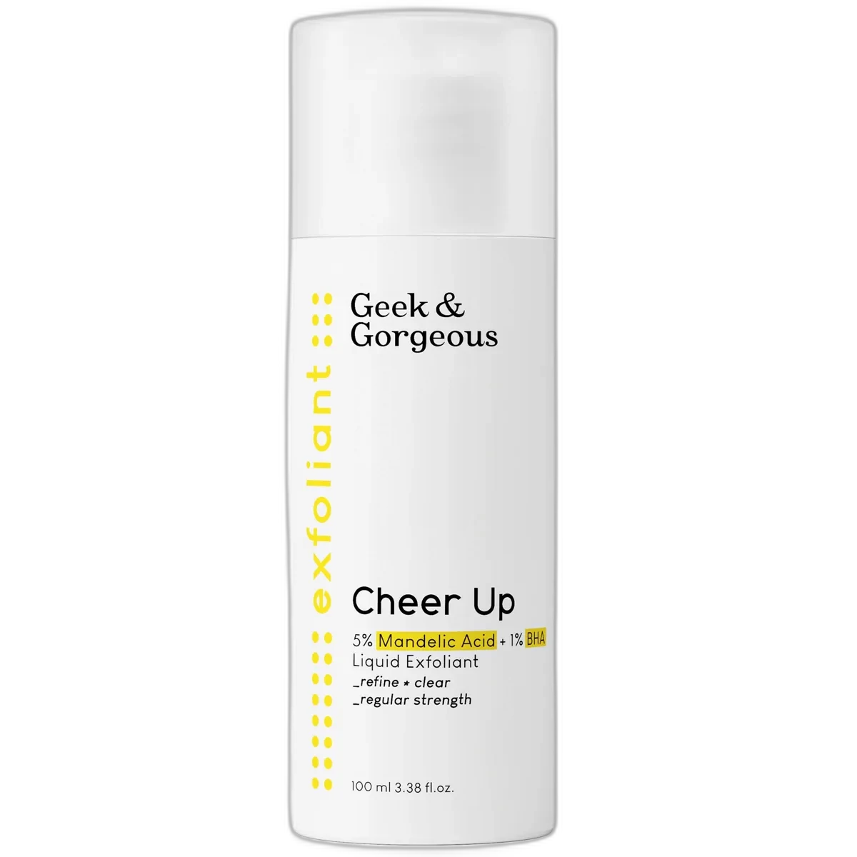 Geek & Gorgeous Cheer Up mandelic salicylic exfoliant 100mL bottle