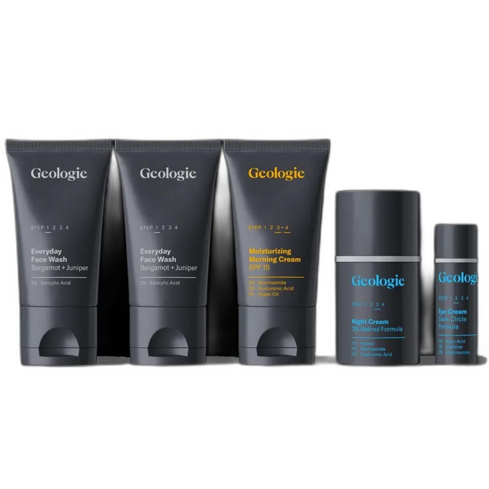 Geologie Daily Face Wash and Moisturizer Set tubes