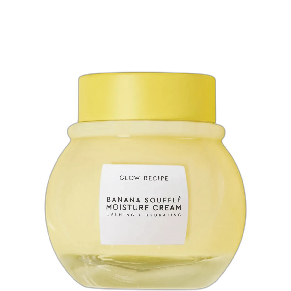 Glow Recipe Banana Soufflé Moisture Cream glass jar with yellow cap and whipped cream texture