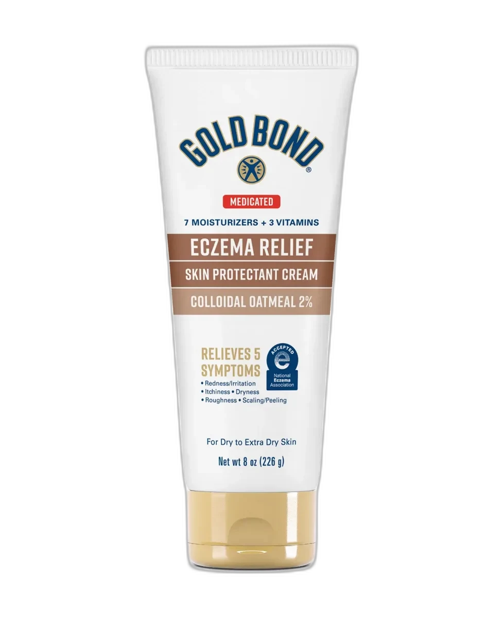 Gold Bond Eczema Relief Skin Protectant Cream 8 oz tube with NEA Seal of Acceptance