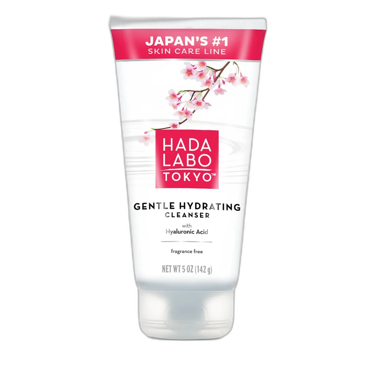 Hada Labo Tokyo Gentle Hydrating Cleanser tube with amino acid face wash formula featuring
