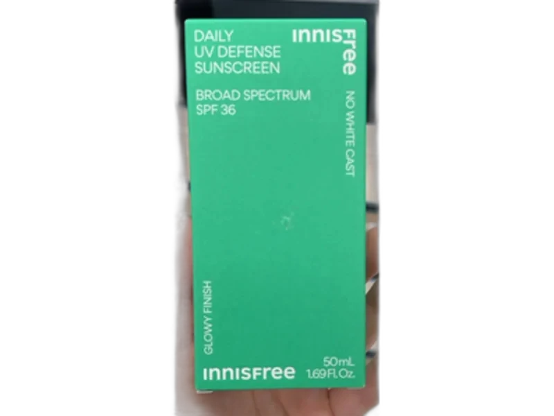 Innisfree Daily UV Defense Sunscreen SPF 36 in a green squeeze tube