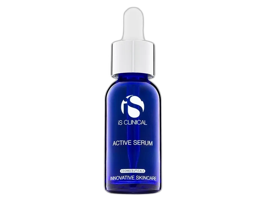 iS Clinical Active Serum frosted glass bottle with dropper