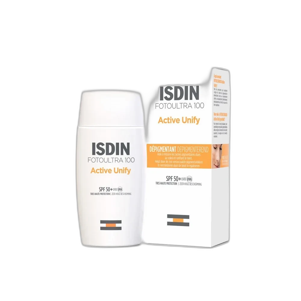 ISDIN Foto Ultra Active Unify Fusion Fluid SPF 50+ in squeeze tube