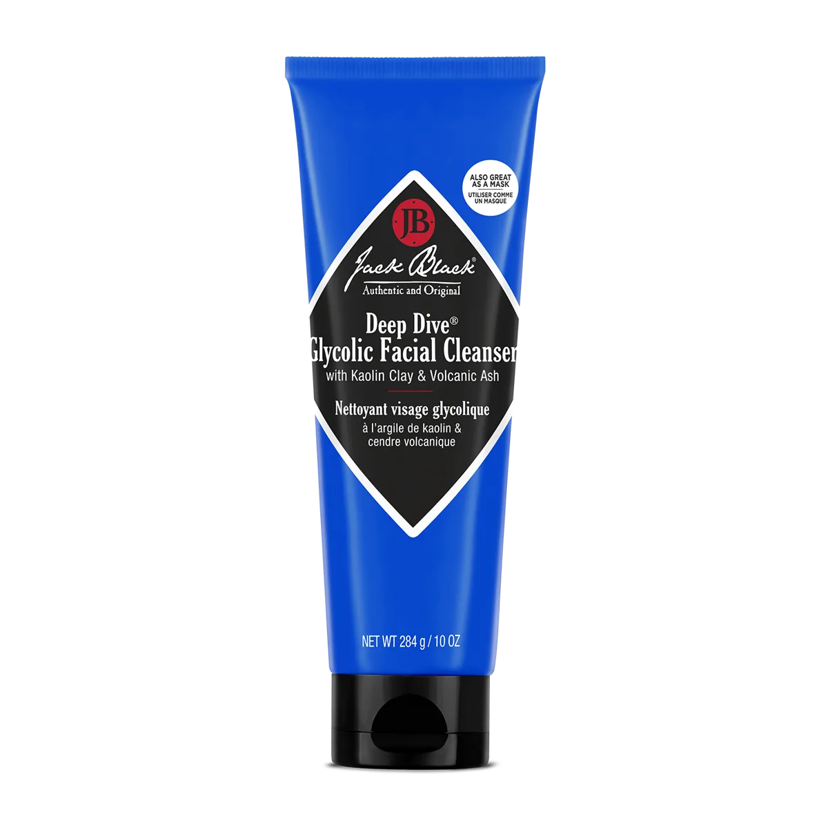 Jack Black Deep Dive Glycolic Facial Cleanser 5 oz tube with black and blue packaging