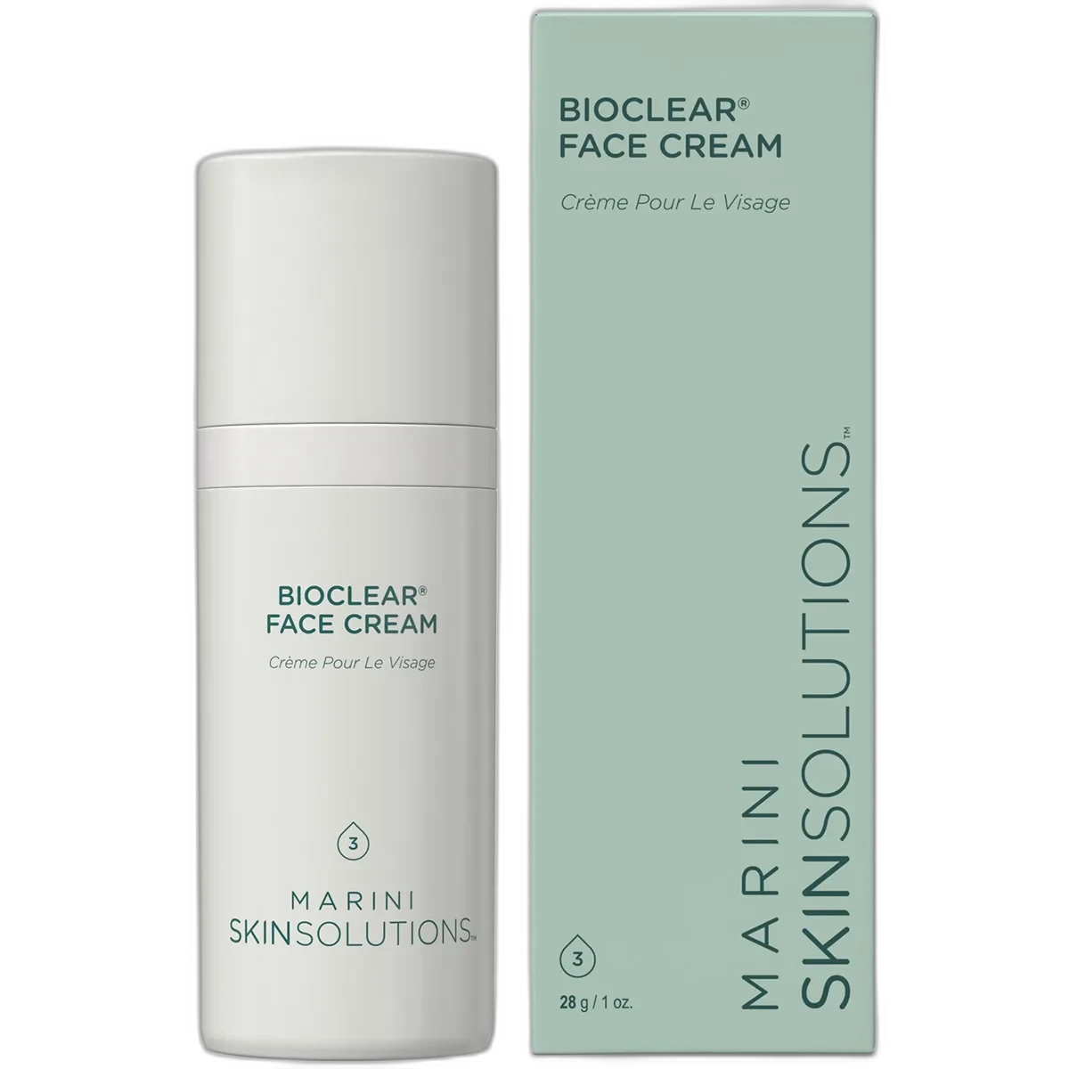 Jan Marini Bioglycolic Bioclear Face Cream in a 1 oz frosted glass jar