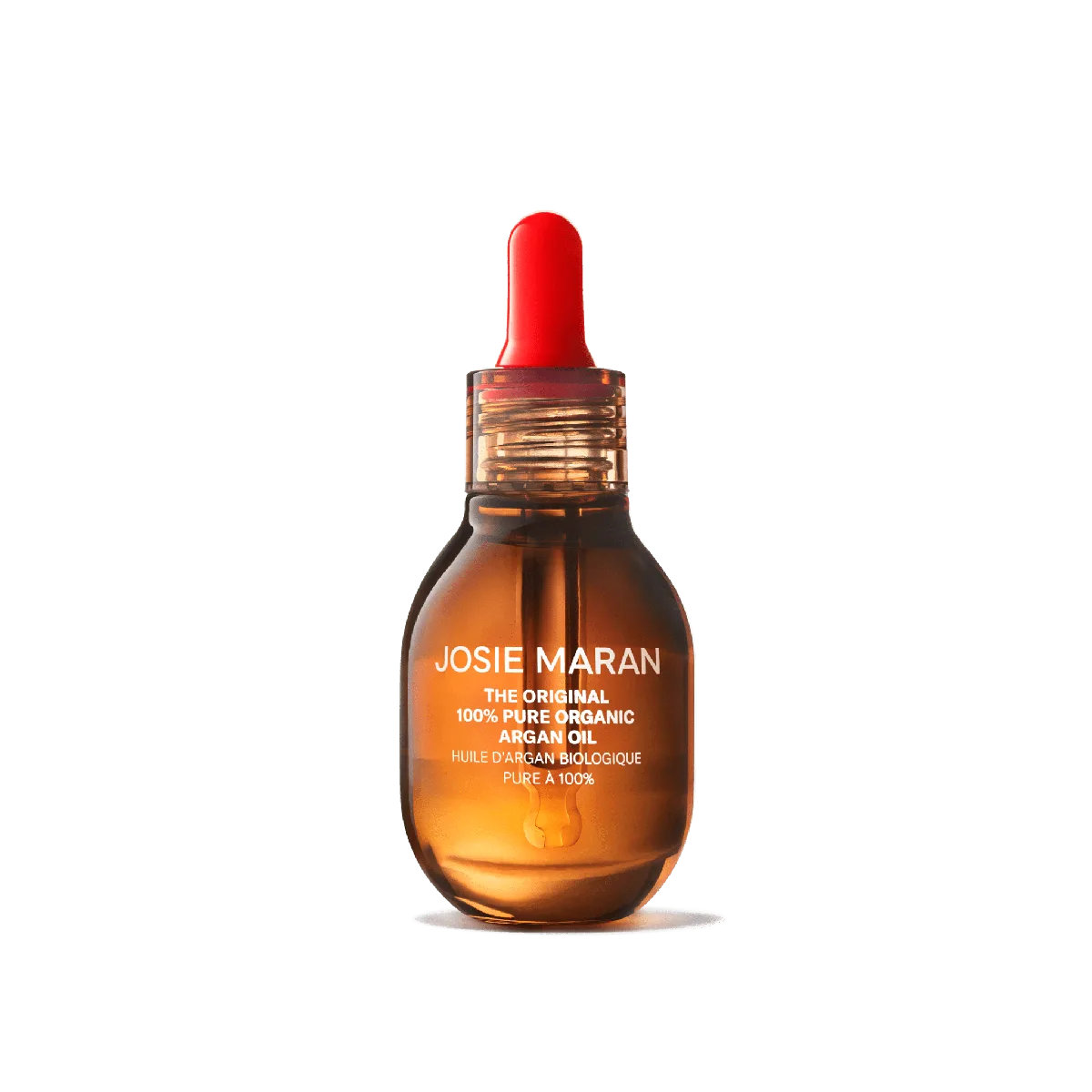 Josie Maran 100% Pure Argan Oil in a glass dropper bottle