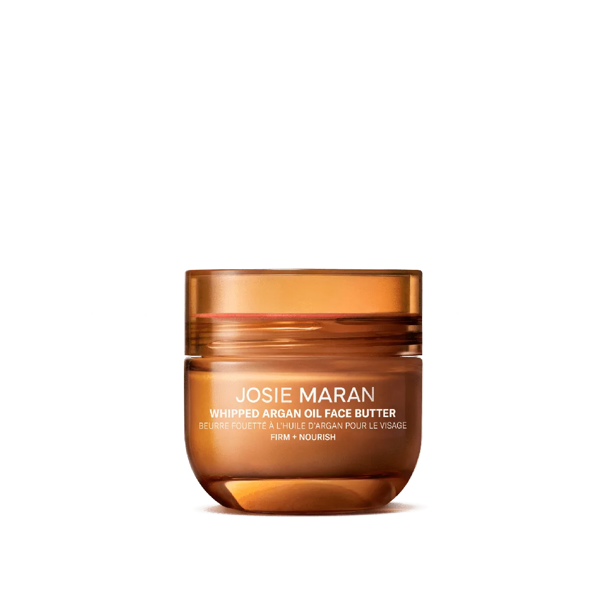 Josie Maran Whipped Argan Oil Face Butter in a frosted glass jar