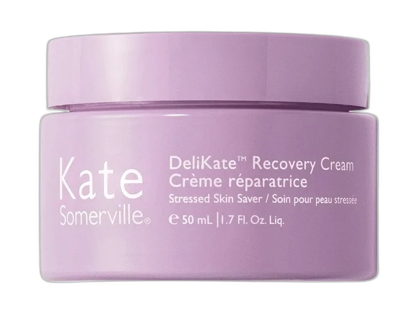 Kate Somerville DeliKate Recovery Cream glass jar with pale pink label