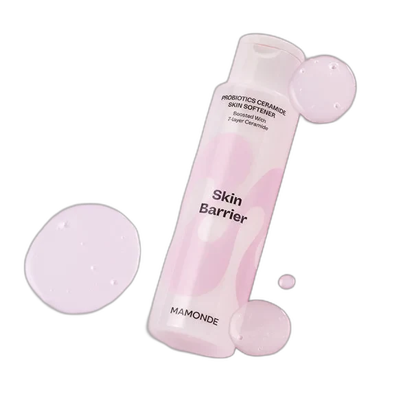 Mamonde Ceramide Skin Softener bottle with pink floral branding