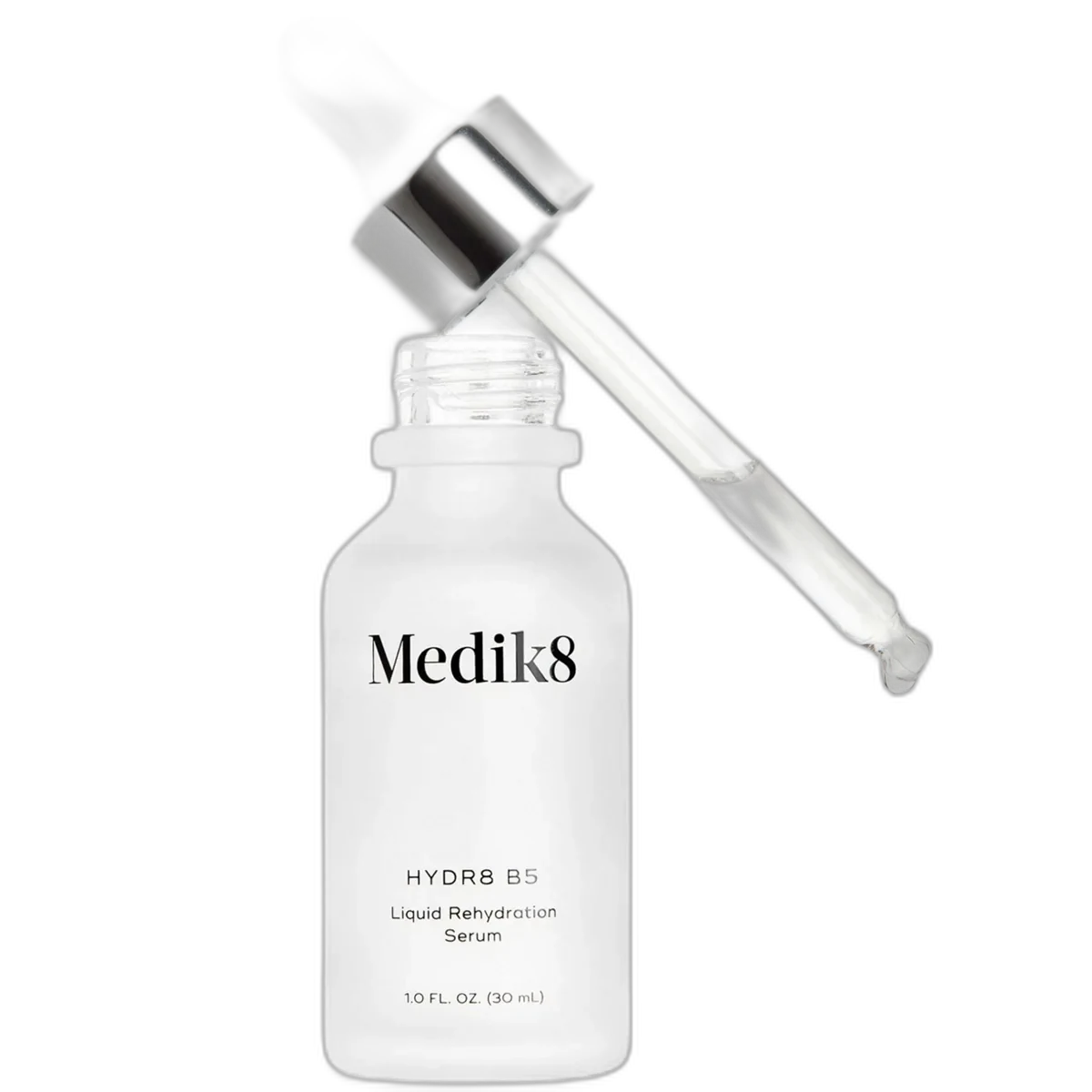 Medik8 Hydr8 B5 Hyaluronic Acid Serum glass dropper bottle